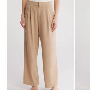 WAYF Pleat Wide-Leg Trousers | Black | L